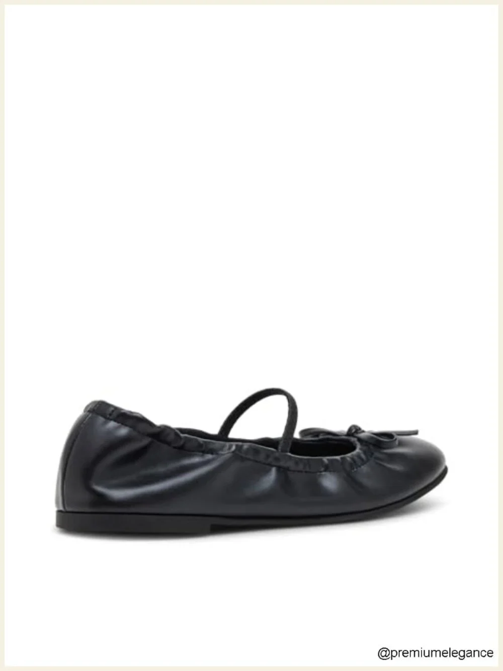 Ballet Flat with Pull-On Closure, Nylon Lining, Rubber Sole